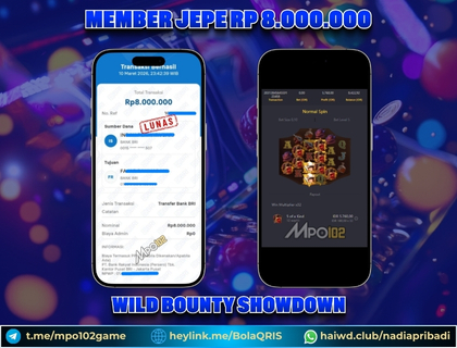 BUKTI KEMENANGAN MEMBER DARI MPO102 SLOT GAME