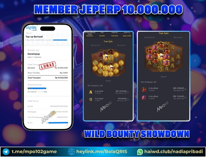 BUKTI KEMENANGAN MEMBER DARI MPO102 SLOT GAME