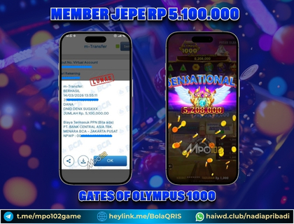 BUKTI KEMENANGAN MEMBER DARI MPO102 SLOT GAME