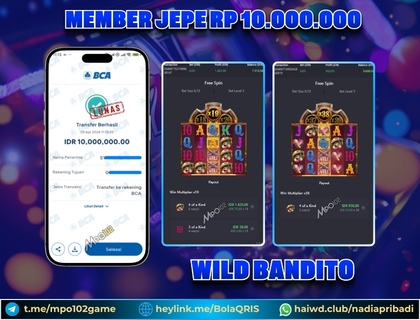 BUKTI KEMENANGAN MEMBER DARI MPO102 SLOT GAME