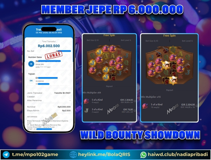 BUKTI KEMENANGAN MEMBER DARI MPO102 SLOT GAME