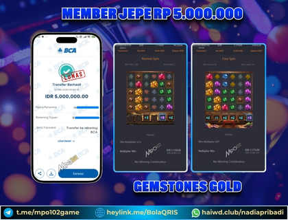 BUKTI KEMENANGAN MEMBER DARI MPO102 SLOT GAME