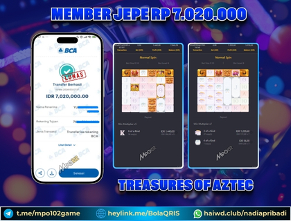 BUKTI KEMENANGAN MEMBER DARI MPO102 SLOT GAME