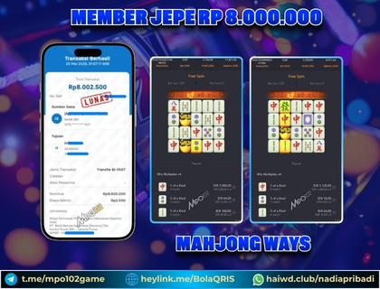 BUKTI KEMENANGAN MEMBER DARI MPO102 SLOT GAME