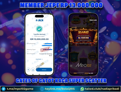 BUKTI KEMENANGAN MEMBER DARI MPO102 SLOT GAME