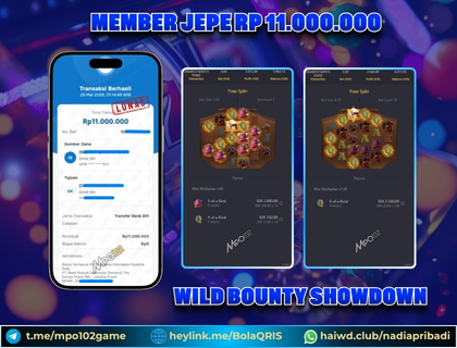 BUKTI KEMENANGAN MEMBER DARI MPO102 SLOT GAME