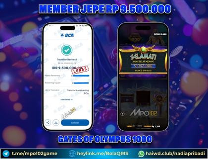 BUKTI KEMENANGAN MEMBER DARI MPO102 SLOT GAME
