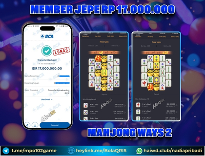 BUKTI KEMENANGAN MEMBER DARI MPO102 SLOT GAME