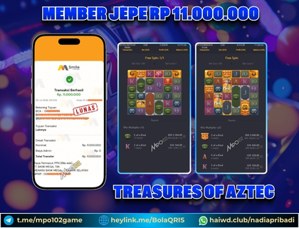 BUKTI KEMENANGAN MEMBER DARI MPO102 SLOT GAME