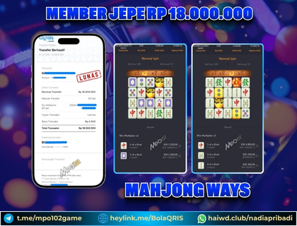 BUKTI KEMENANGAN MEMBER DARI MPO102 SLOT GAME