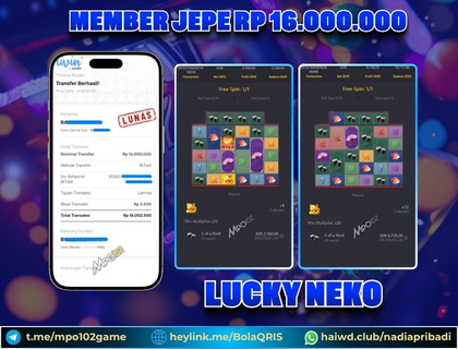 BUKTI KEMENANGAN MEMBER DARI MPO102 SLOT GAME