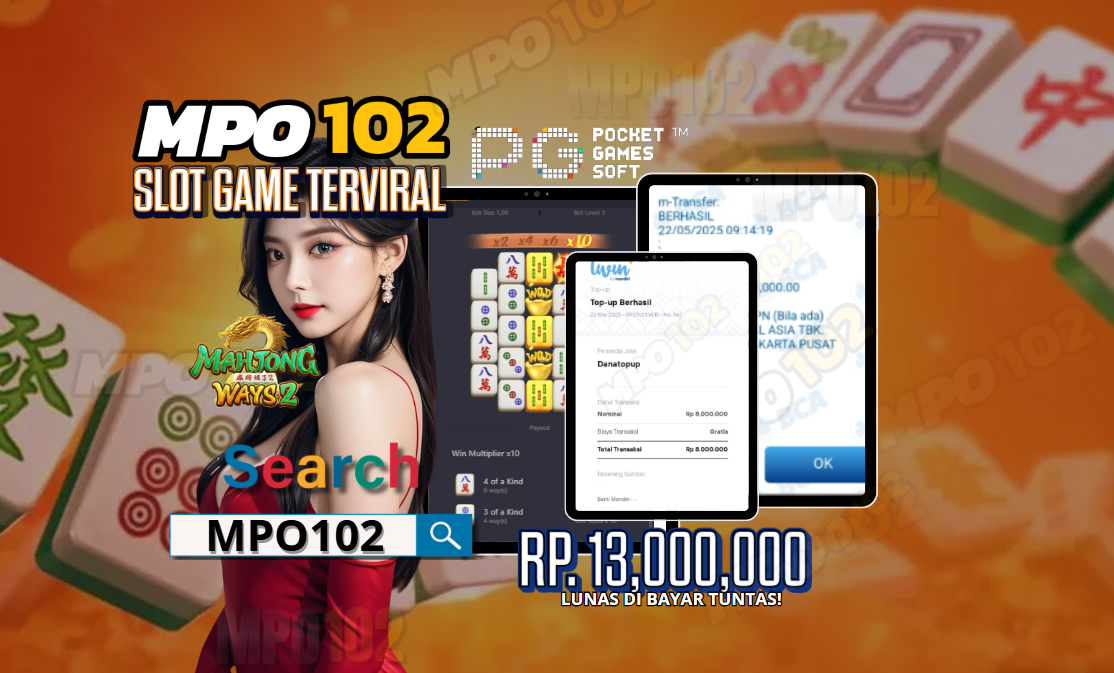 BUKTI KEMENANGAN MEMBER DARI MPO102 SLOT GAME