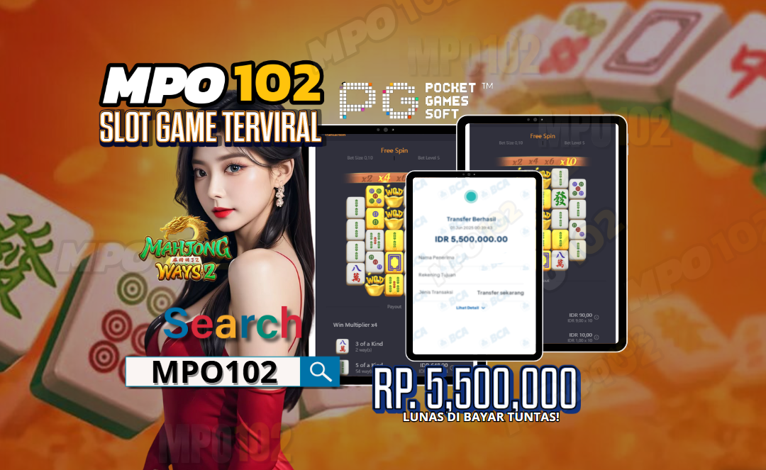BUKTI KEMENANGAN MEMBER DARI MPO102 SLOT GAME