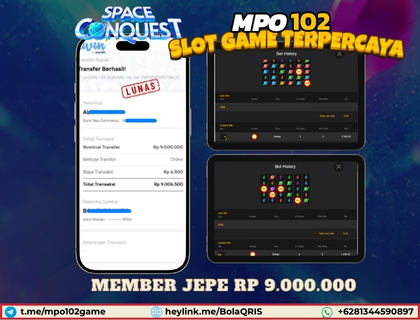 BUKTI KEMENANGAN MEMBER DARI MPO102 SLOT GAME