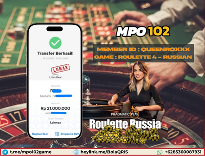 BUKTI KEMENANGAN MEMBER DARI MPO102 SLOT GAME
