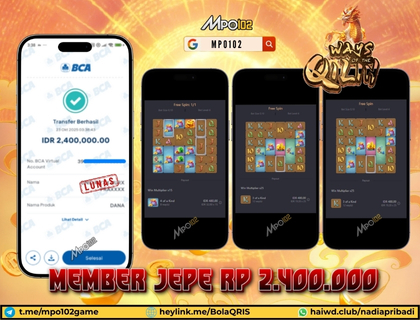 BUKTI KEMENANGAN MEMBER DARI MPO102 SLOT GAME