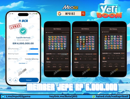 BUKTI KEMENANGAN MEMBER DARI MPO102 SLOT GAME