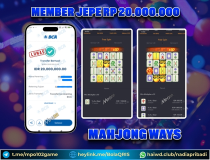 BUKTI KEMENANGAN MEMBER DARI MPO102 SLOT GAME