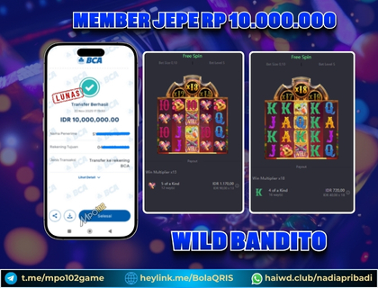 BUKTI KEMENANGAN MEMBER DARI MPO102 SLOT GAME