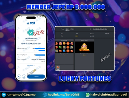 BUKTI KEMENANGAN MEMBER DARI MPO102 SLOT GAME