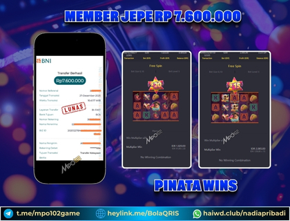 BUKTI KEMENANGAN MEMBER DARI MPO102 SLOT GAME