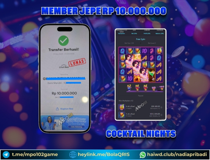 BUKTI KEMENANGAN MEMBER DARI MPO102 SLOT GAME
