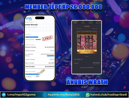 BUKTI KEMENANGAN MEMBER DARI MPO102 SLOT GAME