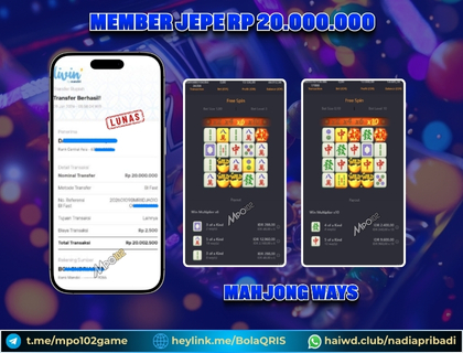 BUKTI KEMENANGAN MEMBER DARI MPO102 SLOT GAME