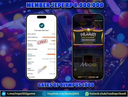 BUKTI KEMENANGAN MEMBER DARI MPO102 SLOT GAME