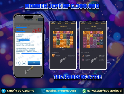 BUKTI KEMENANGAN MEMBER DARI MPO102 SLOT GAME