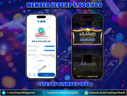 BUKTI KEMENANGAN MEMBER DARI MPO102 SLOT GAME