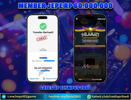 BUKTI KEMENANGAN MEMBER DARI MPO102 SLOT GAME