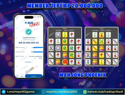 BUKTI KEMENANGAN MEMBER DARI MPO102 SLOT GAME