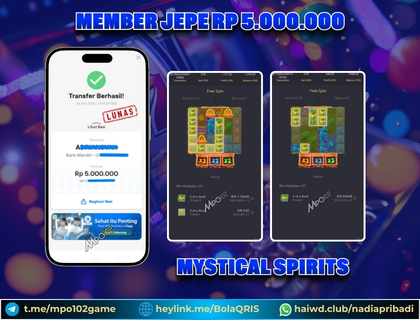 BUKTI KEMENANGAN MEMBER DARI MPO102 SLOT GAME