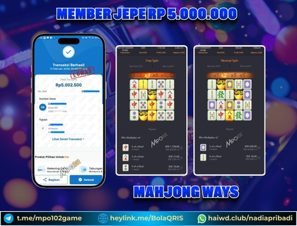 BUKTI KEMENANGAN MEMBER DARI MPO102 SLOT GAME