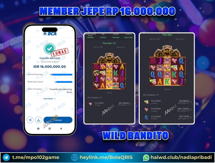 BUKTI KEMENANGAN MEMBER DARI MPO102 SLOT GAME