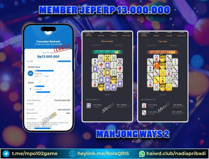 BUKTI KEMENANGAN MEMBER DARI MPO102 SLOT GAME