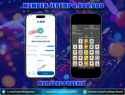 BUKTI KEMENANGAN MEMBER DARI MPO102 SLOT GAME