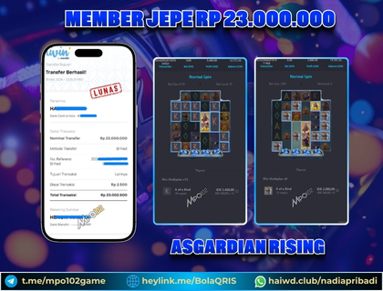 BUKTI KEMENANGAN MEMBER DARI MPO102 SLOT GAME