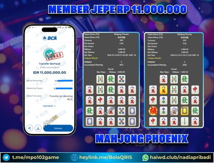BUKTI KEMENANGAN MEMBER DARI MPO102 SLOT GAME