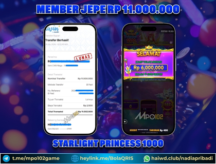 BUKTI KEMENANGAN MEMBER DARI MPO102 SLOT GAME