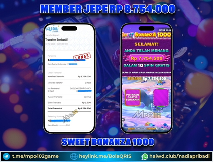 BUKTI KEMENANGAN MEMBER DARI MPO102 SLOT GAME