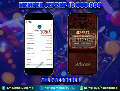 BUKTI KEMENANGAN MEMBER DARI MPO102 SLOT GAME