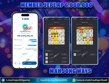 BUKTI KEMENANGAN MEMBER DARI MPO102 SLOT GAME