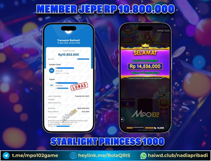 BUKTI KEMENANGAN MEMBER DARI MPO102 SLOT GAME
