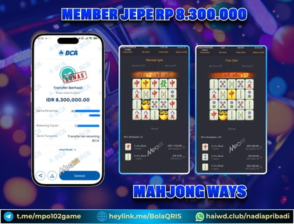 BUKTI KEMENANGAN MEMBER DARI MPO102 SLOT GAME
