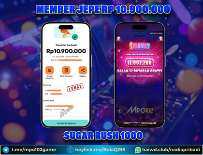 BUKTI KEMENANGAN MEMBER DARI MPO102 SLOT GAME