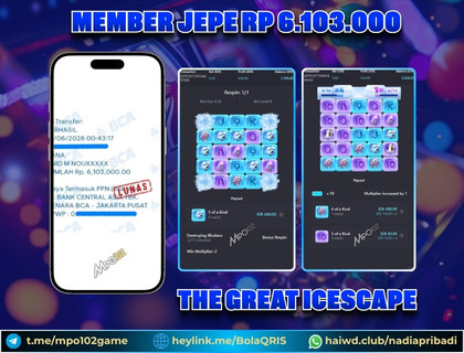 BUKTI KEMENANGAN MEMBER DARI MPO102 SLOT GAME