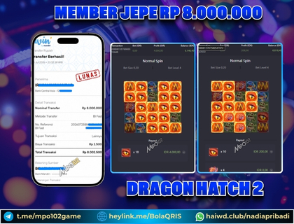 BUKTI KEMENANGAN MEMBER DARI MPO102 SLOT GAME