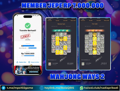BUKTI KEMENANGAN MEMBER DARI MPO102 SLOT GAME